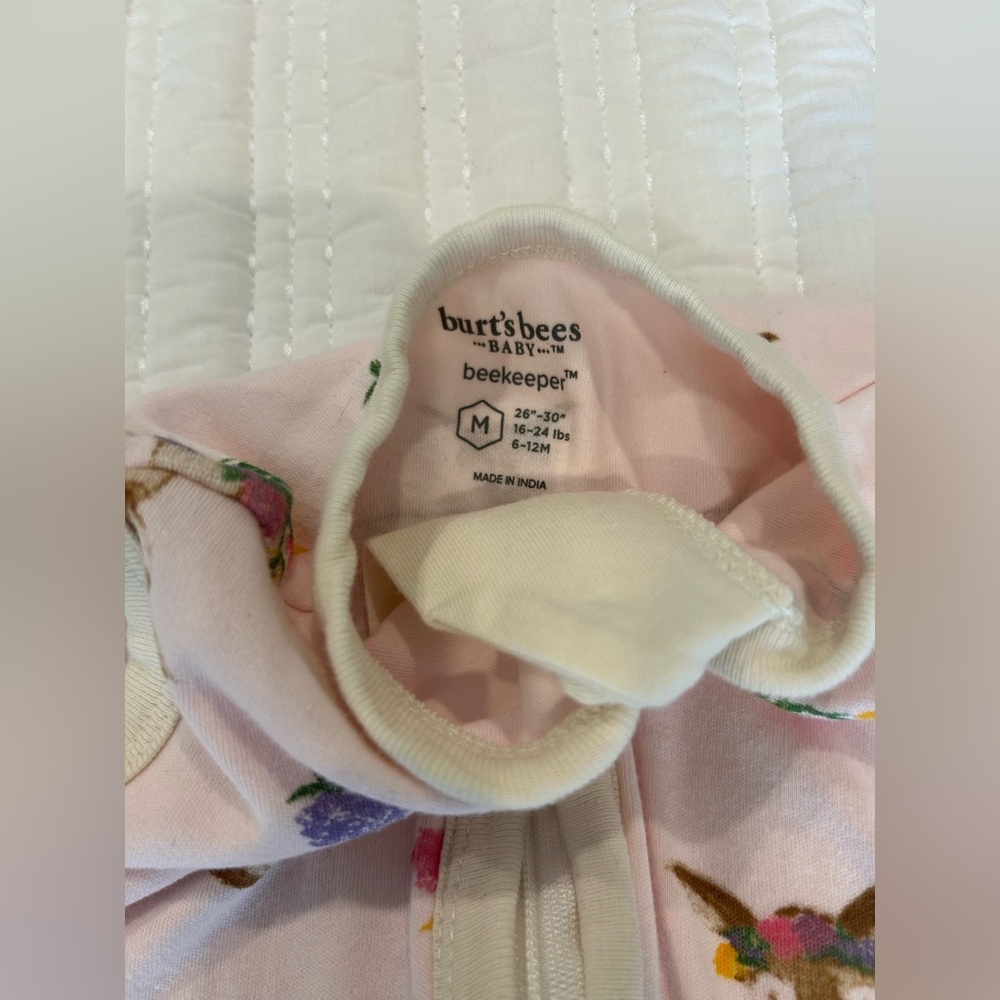 Burts Bees Baby Girl Sweet Doe Wearable Blanket Size M - 6-12 Mos - Picture 5 of 5